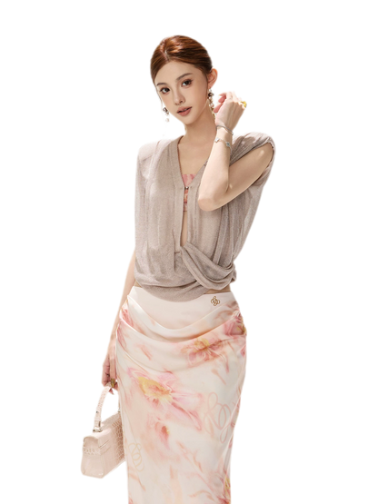 Shimmer Knit Twist Top