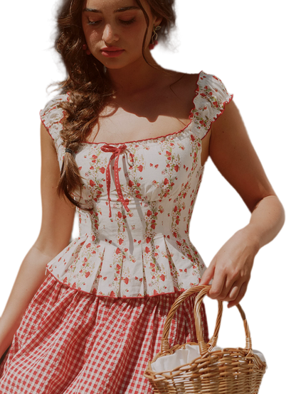Cotton Floral Fitted Sundress