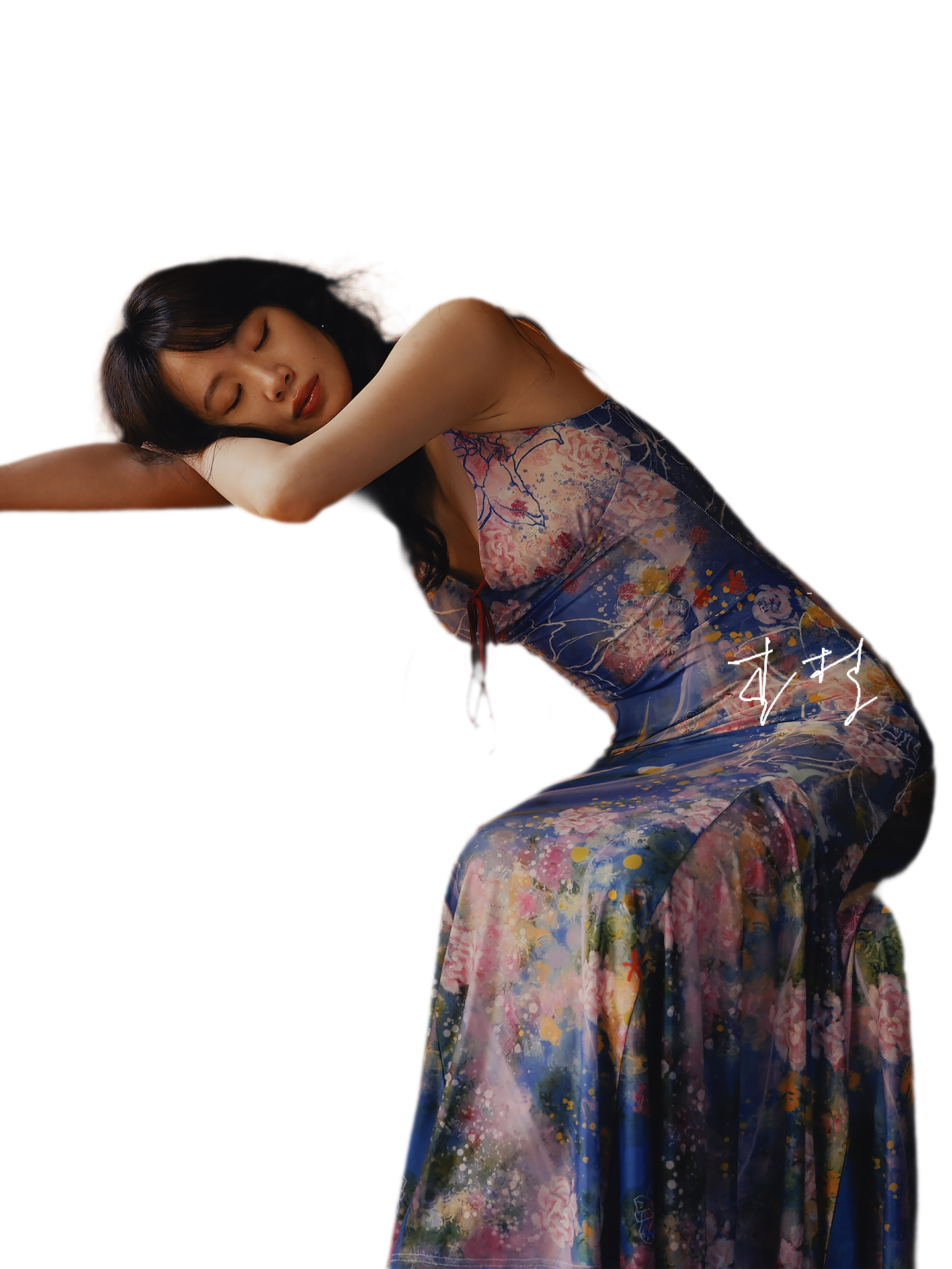 Water Life Series Printed Camisole Dress