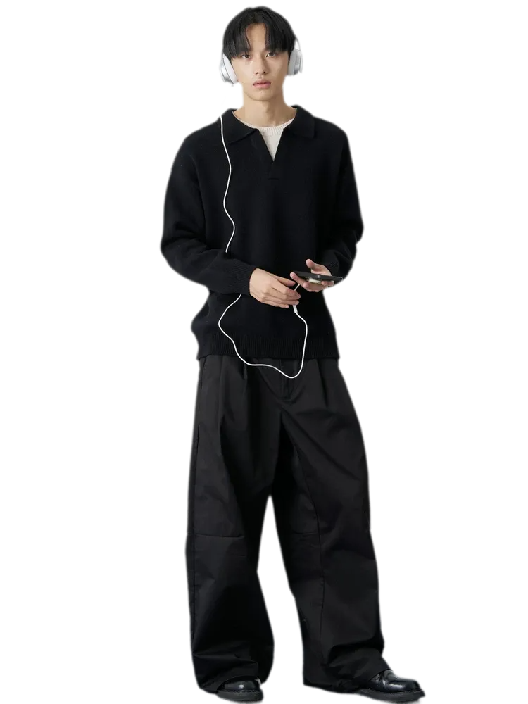 Embroidered Oversized Wool Blend Sweater
