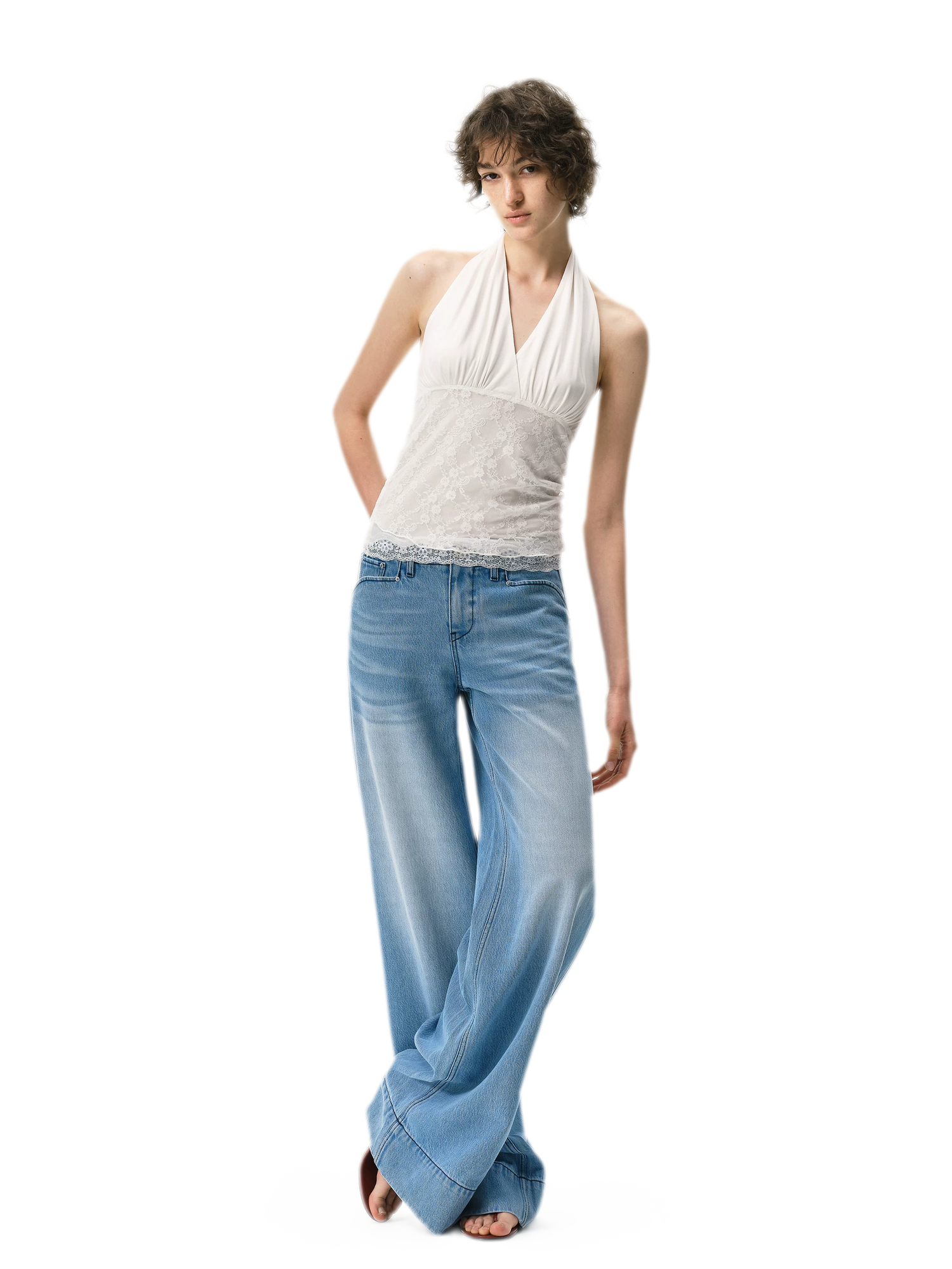 Lyocell Wide-Leg Jeans