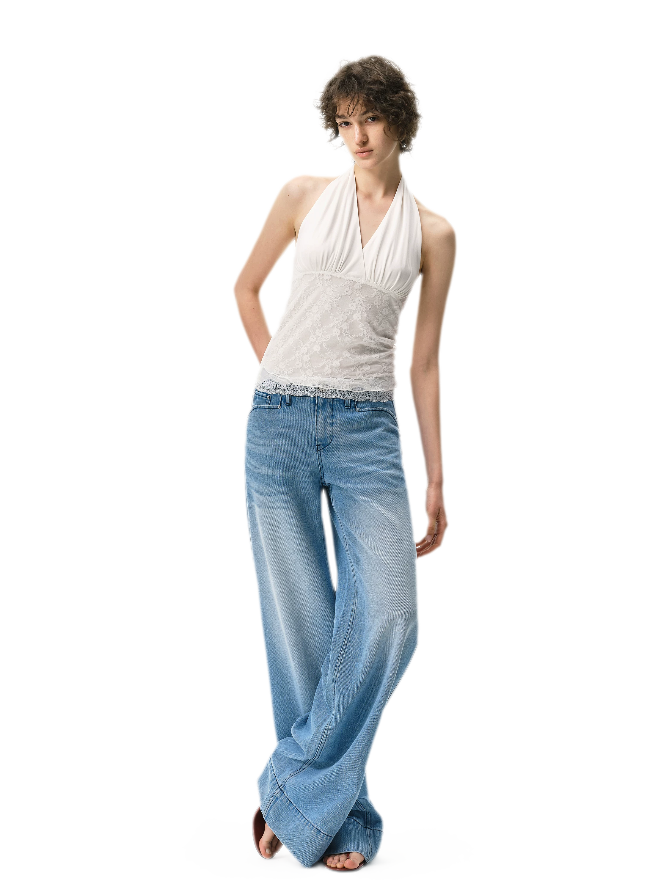 Lyocell Wide-Leg Jeans