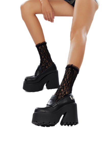 Chunky Platform Slip-On Loafers
