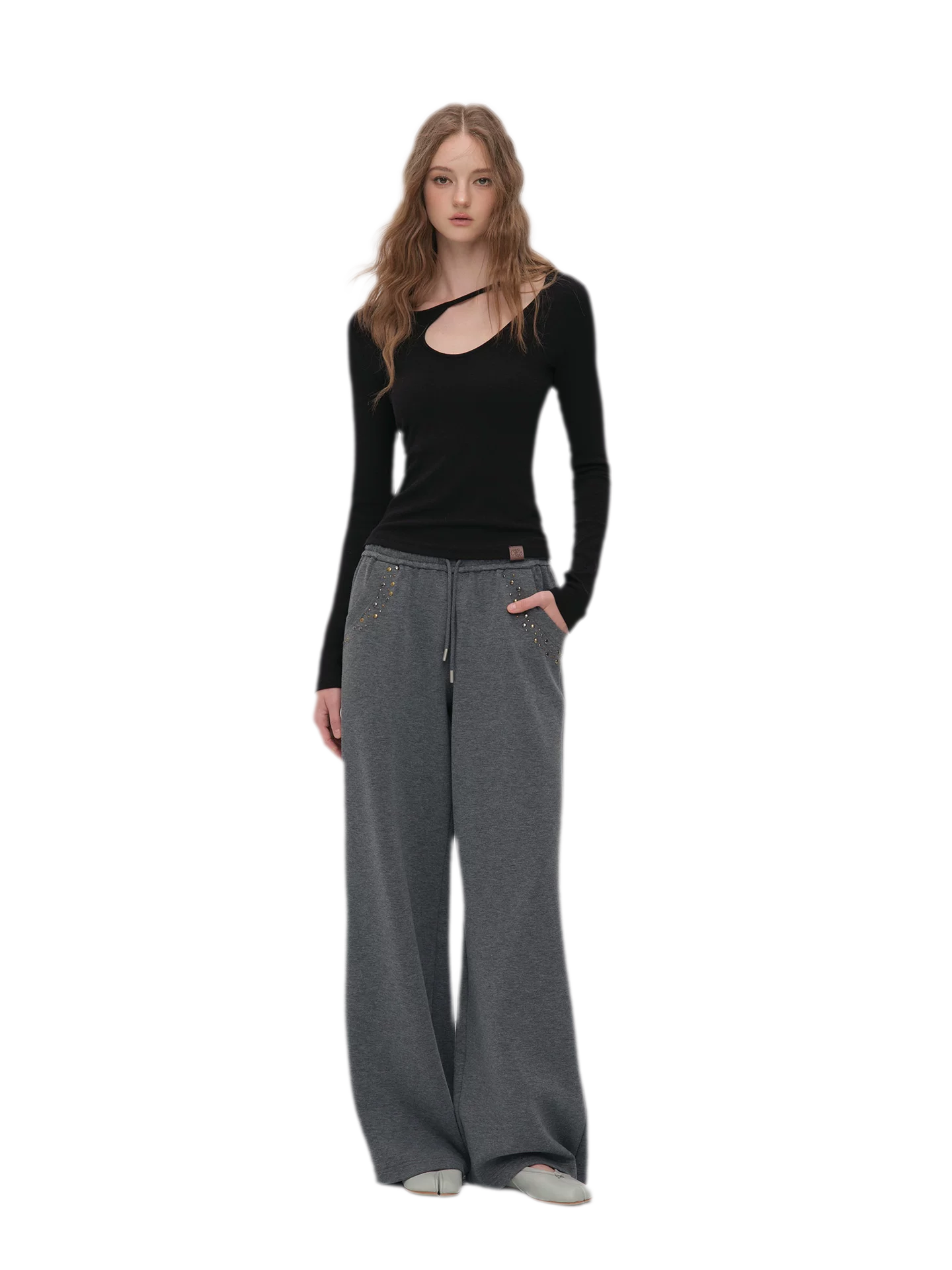 Lyocell Asymmetric Cutout Top