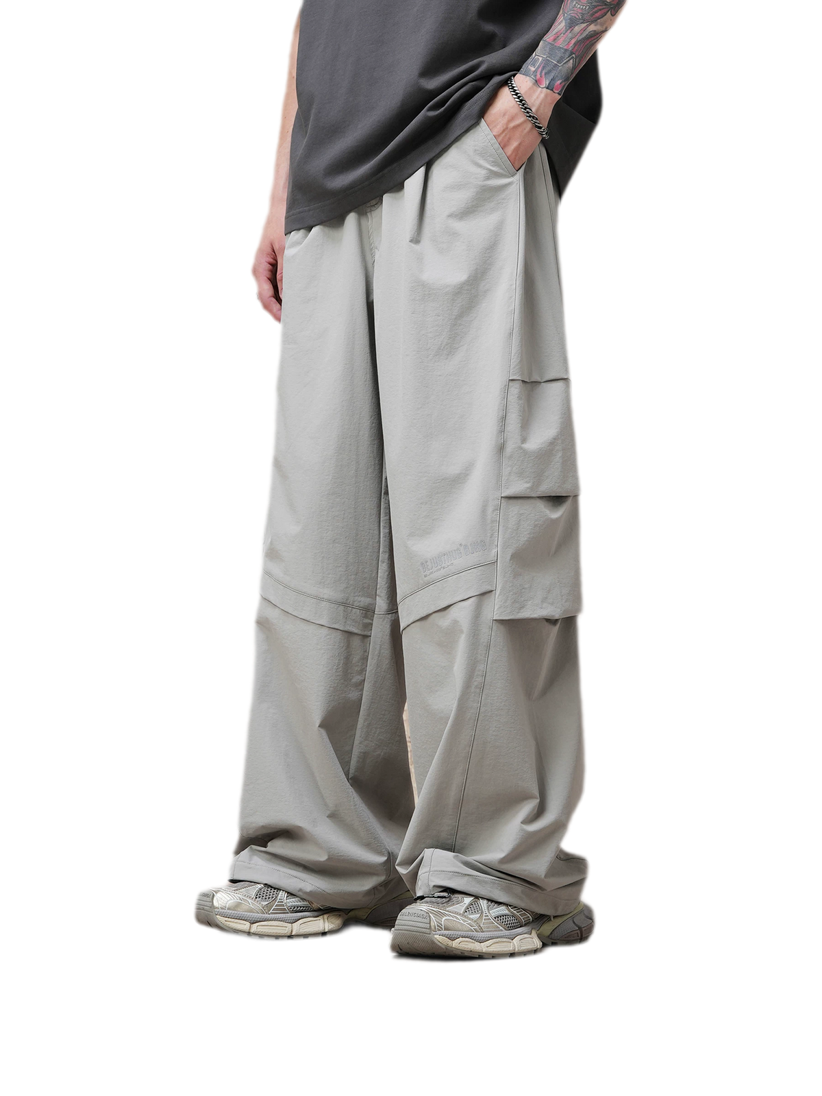 Teflon Wide-Leg Cargo Pants