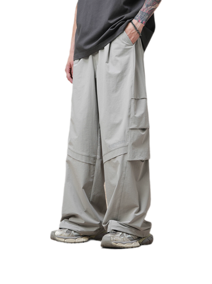 Teflon Wide-Leg Cargo Pants