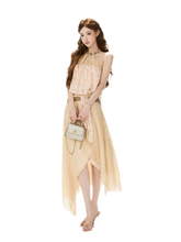 CYNR Beaded Halter Pleated Set – view 5