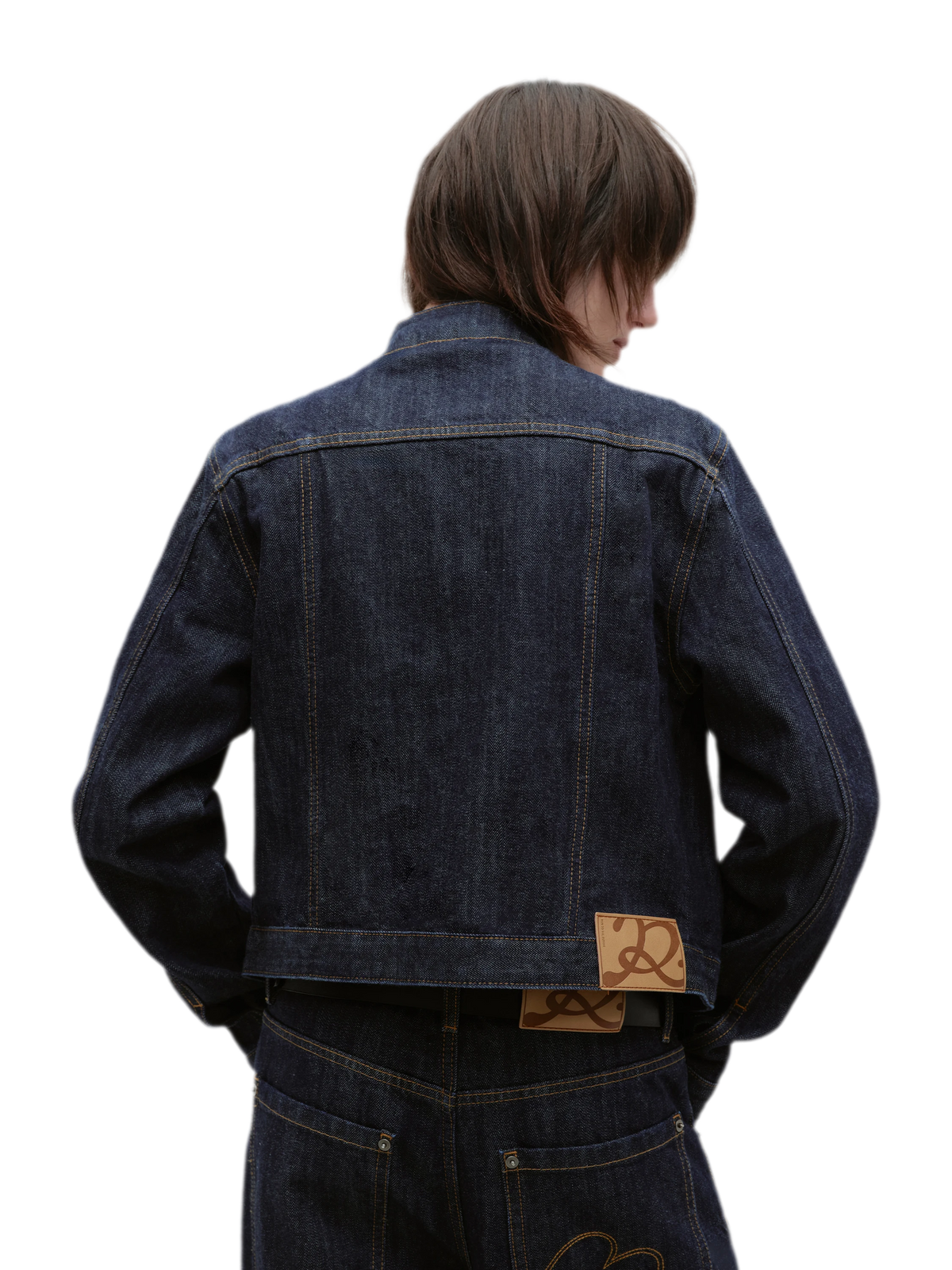 Redline Cropped Raw Denim Jacket