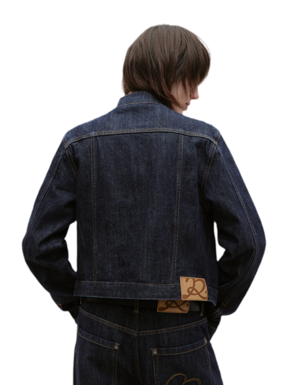 Redline Cropped Raw Denim Jacket