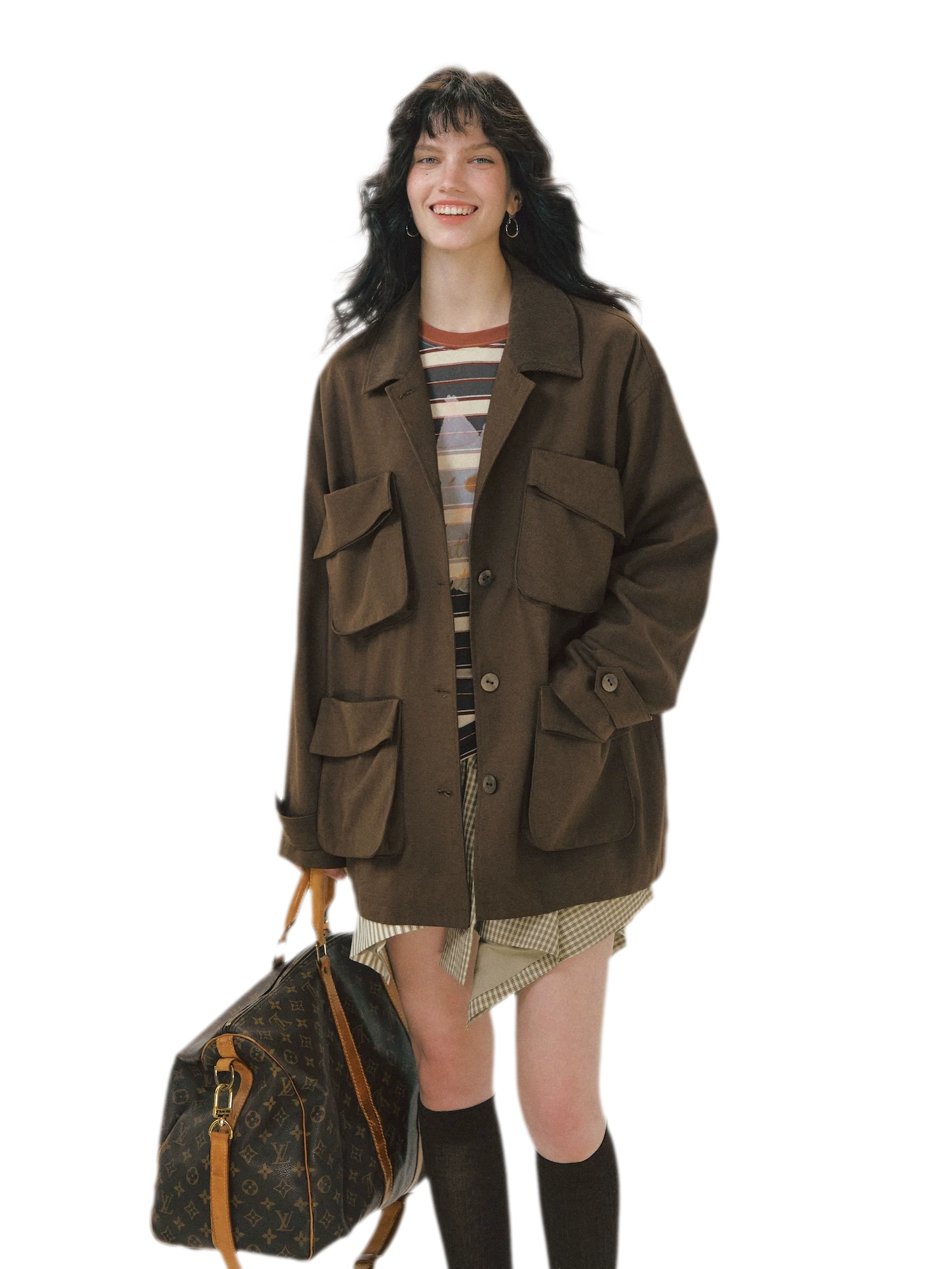 Lyocell Utility Oversized Jacket