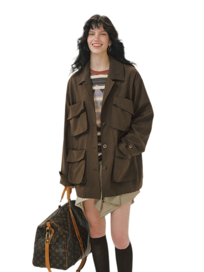 Lyocell Utility Oversized Jacket
