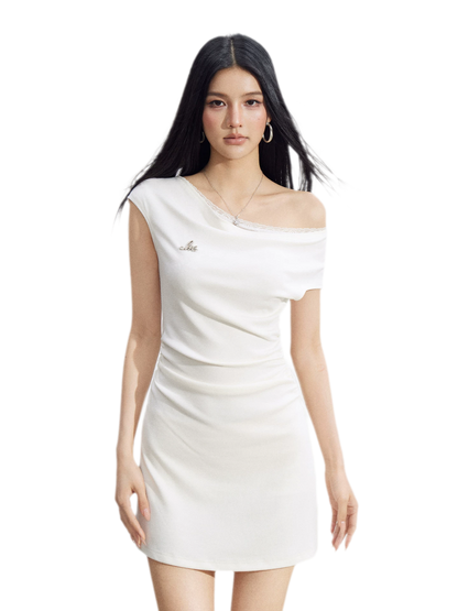 Lace Draped Mini Dress