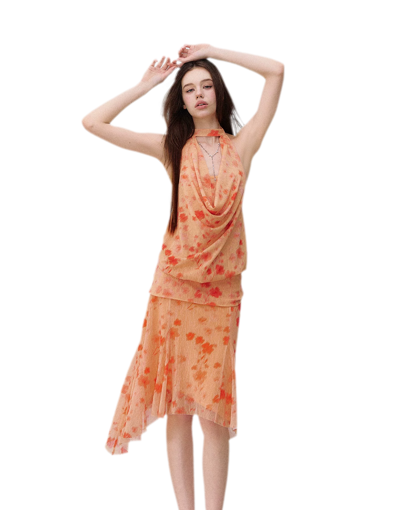 Heart Hunter Vacation Floral Halter Top &amp; Skirt