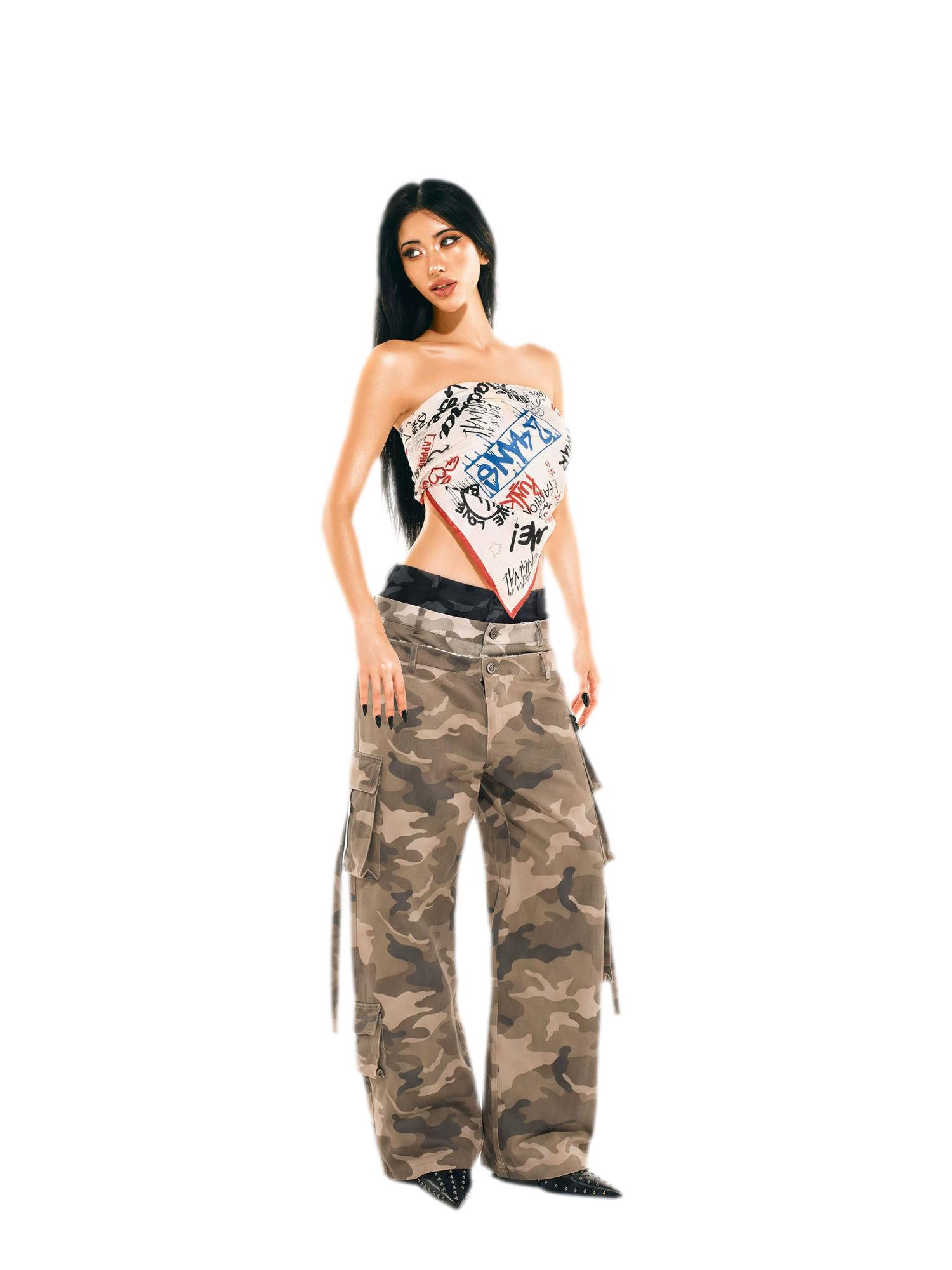 24ANS x UWA Camo Wide-Leg Pants