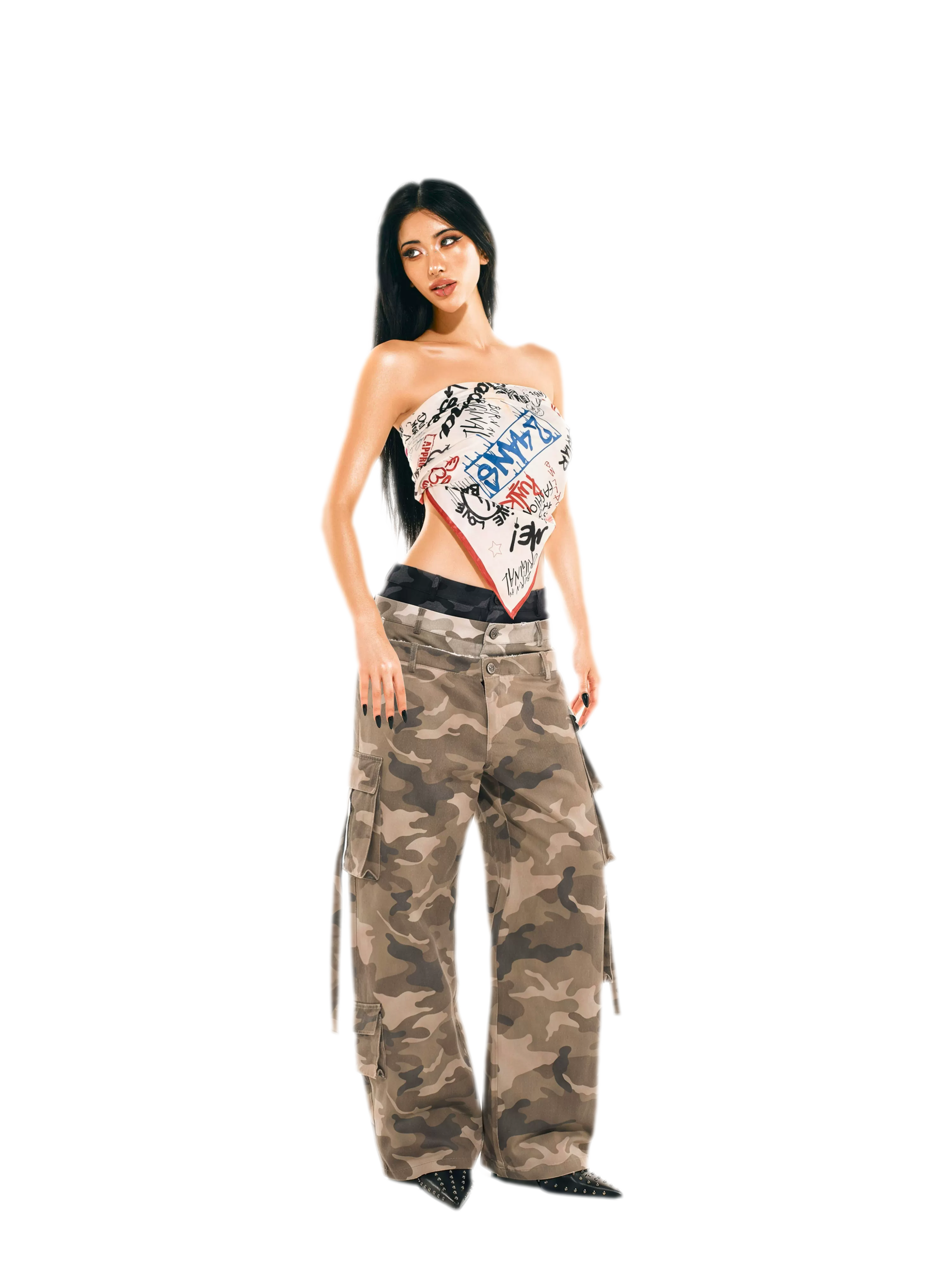 24ANS x UWA Camo Wide-Leg Pants