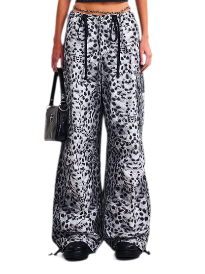 Classic Retro Leopard Paratrooper Pants
