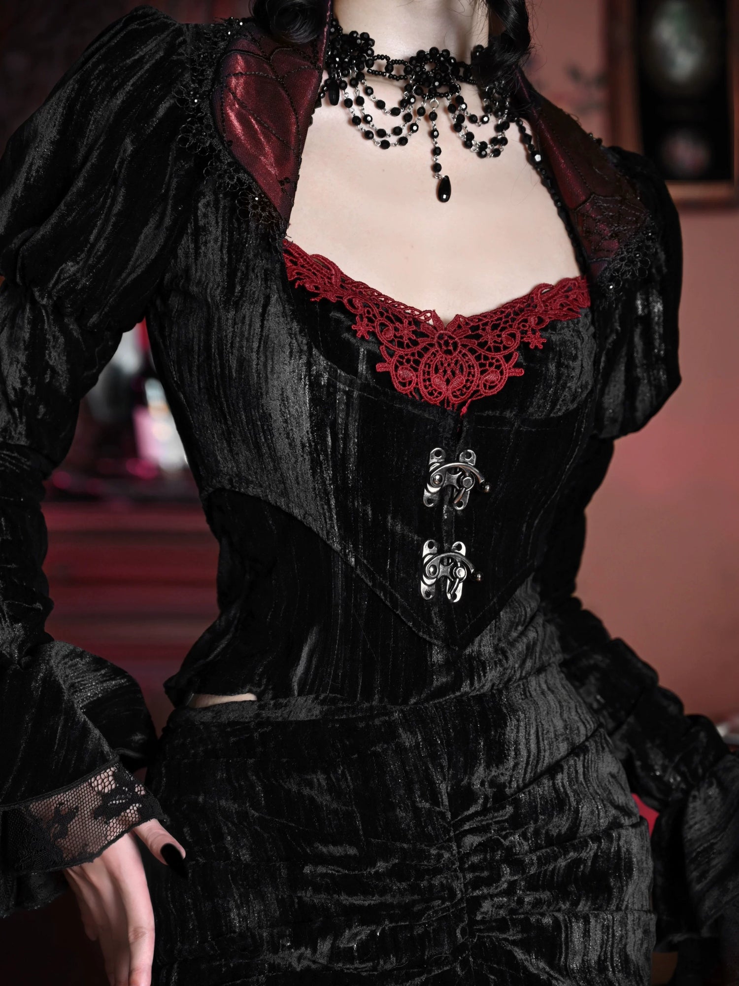 Velvet Gothic Fitted Jacket