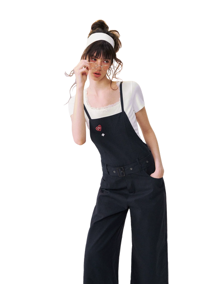 Vintage Relaxed Straight-Leg Overalls