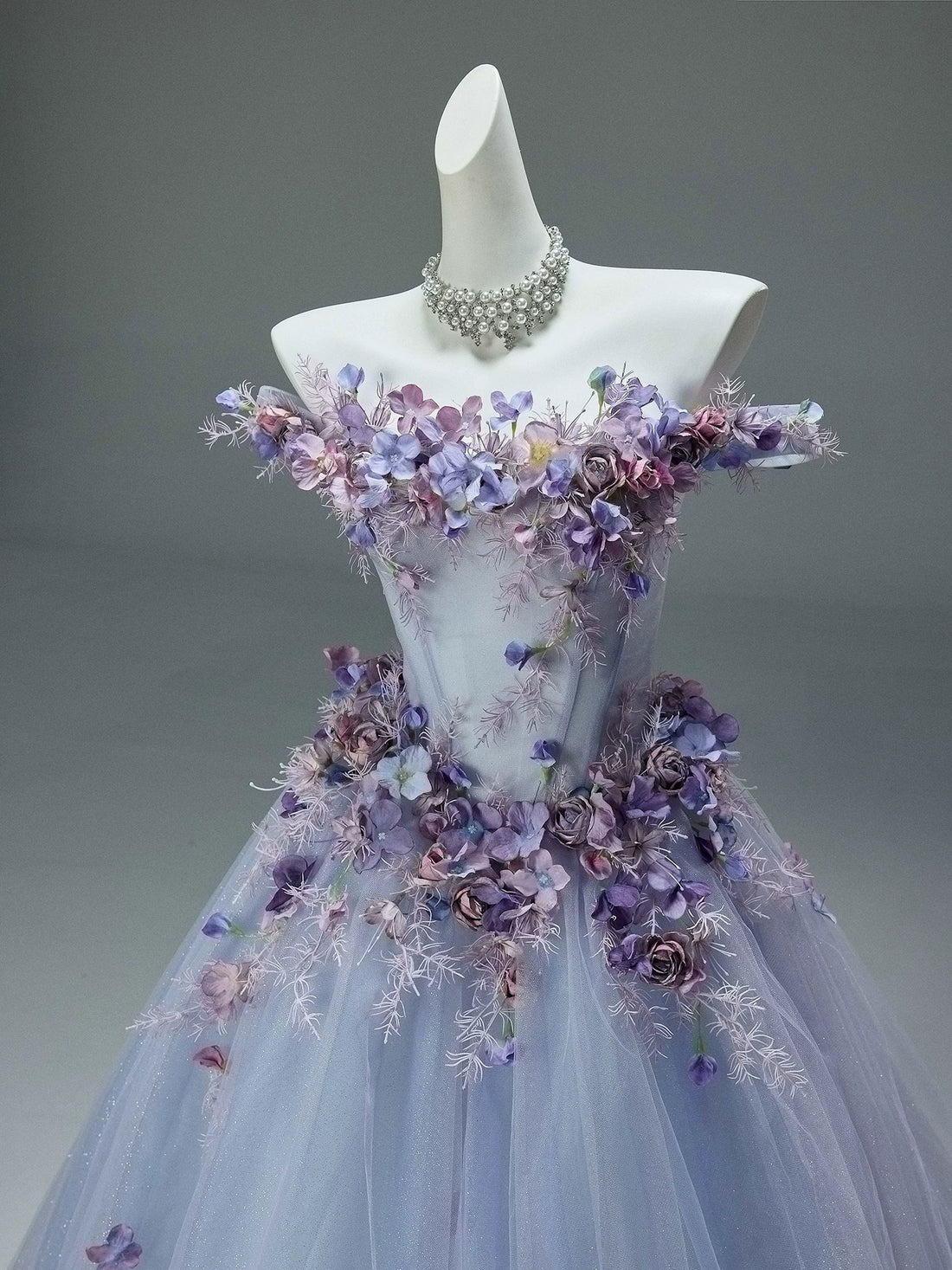 Floral Corset Ball Gown