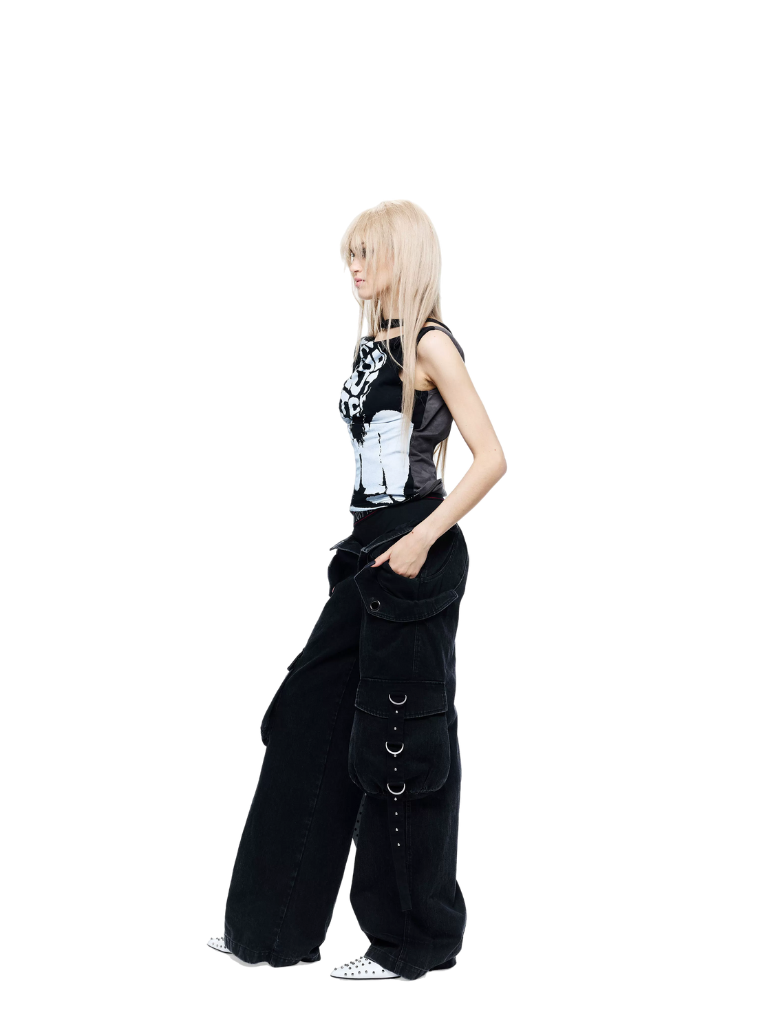 Punk Grunge Reversible Halter Vest