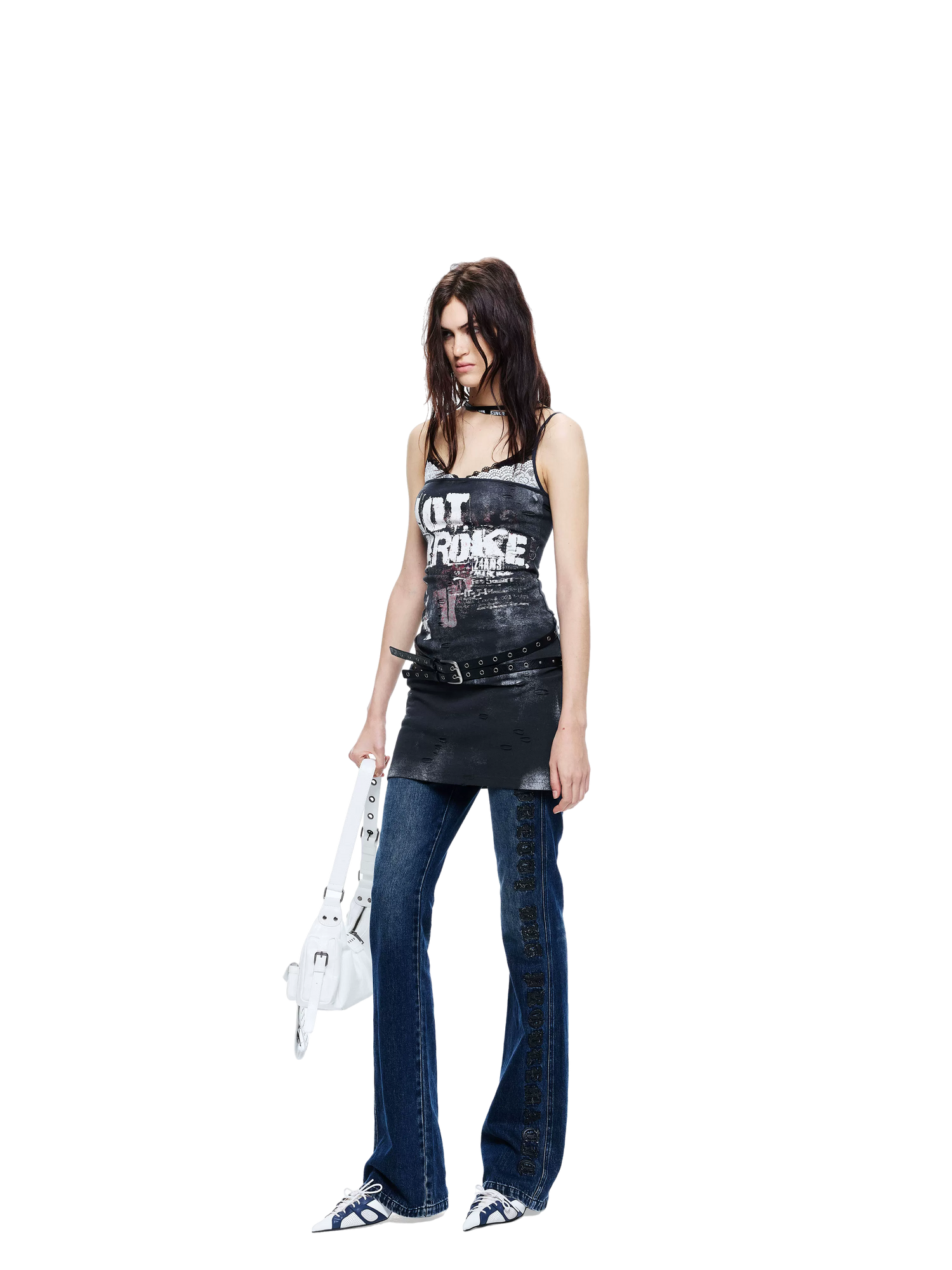 Light Lace Splicing Camisole Dress