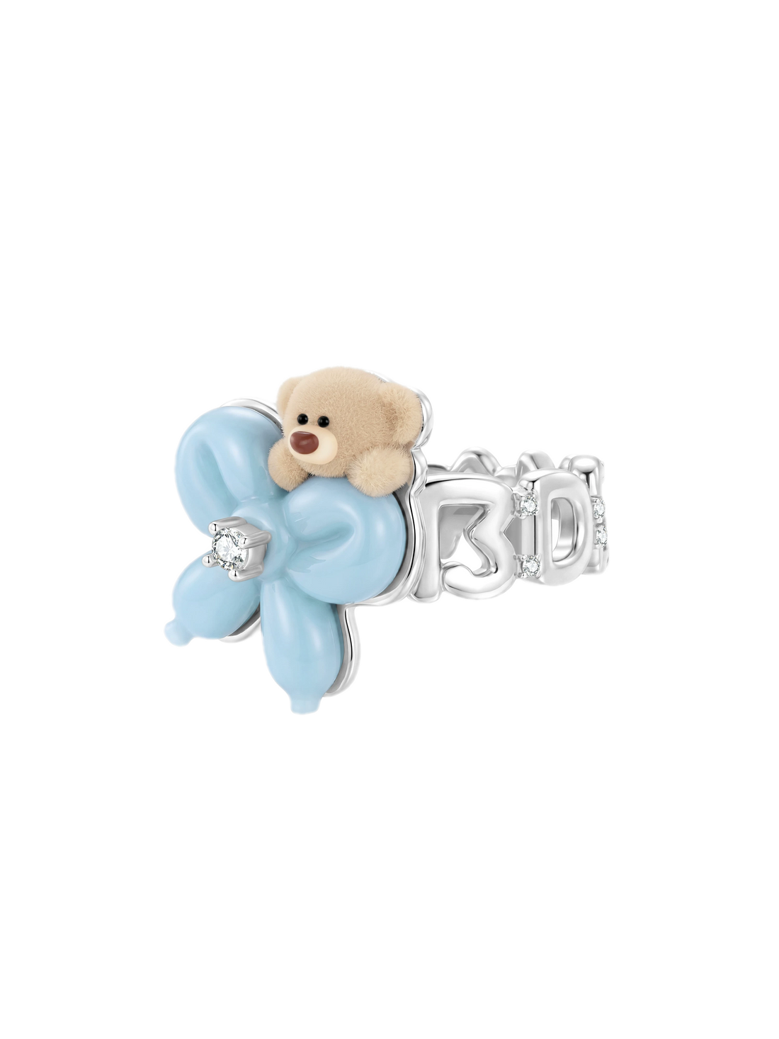 13DE MARZO Balloon Bow Bear Ring – view 2