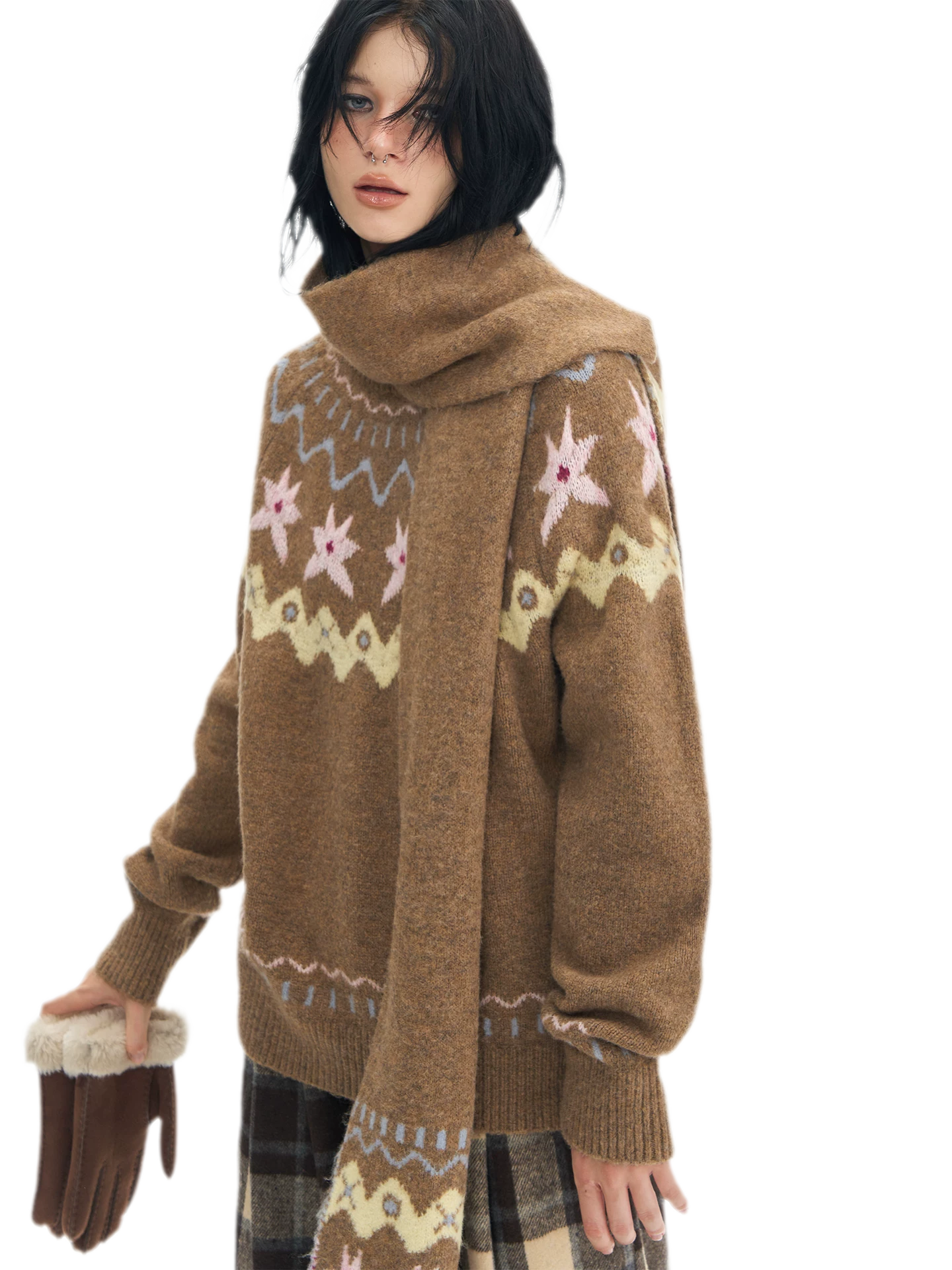 Fair Isle Wool Scarf