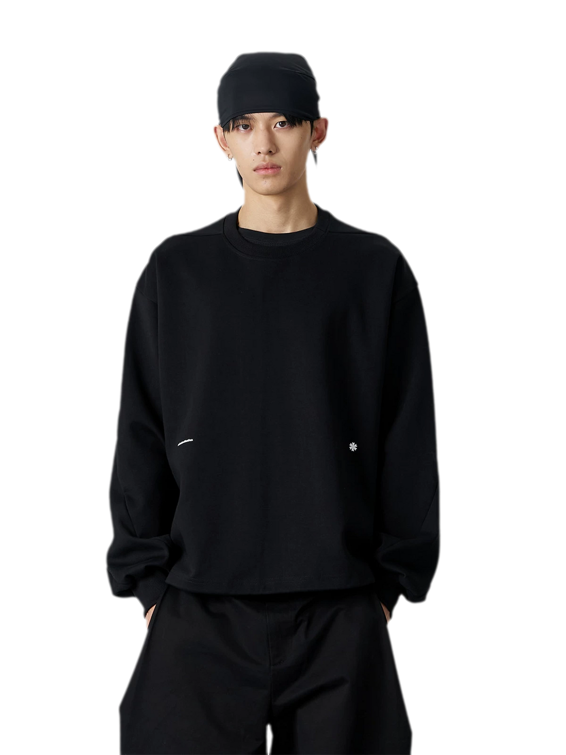 Twisted Sleeve Drawstring Sweatshirt