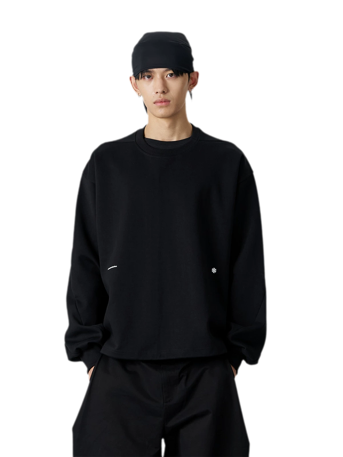 Twisted Sleeve Drawstring Sweatshirt