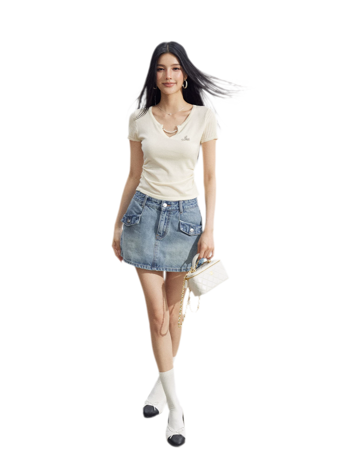 V-Neck Lyocell Tee