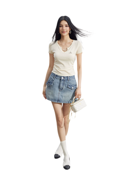 V-Neck Lyocell Tee