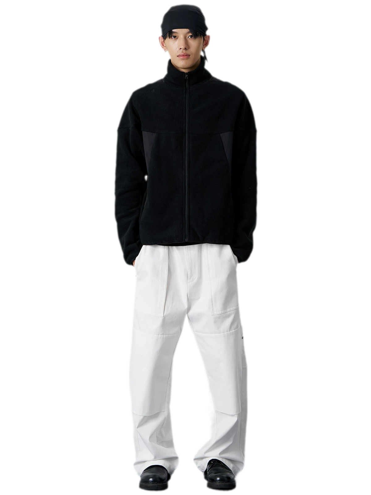Curved Fleece Panel Jacket