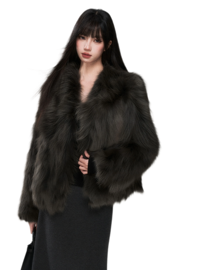 Crown-Grade Fox Fur Jacket