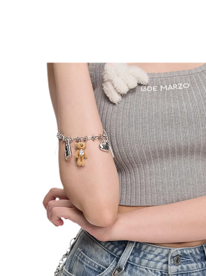 สร้อยข้อมือตุ๊กตาหมีเท็ดดี้กำมะหยี่