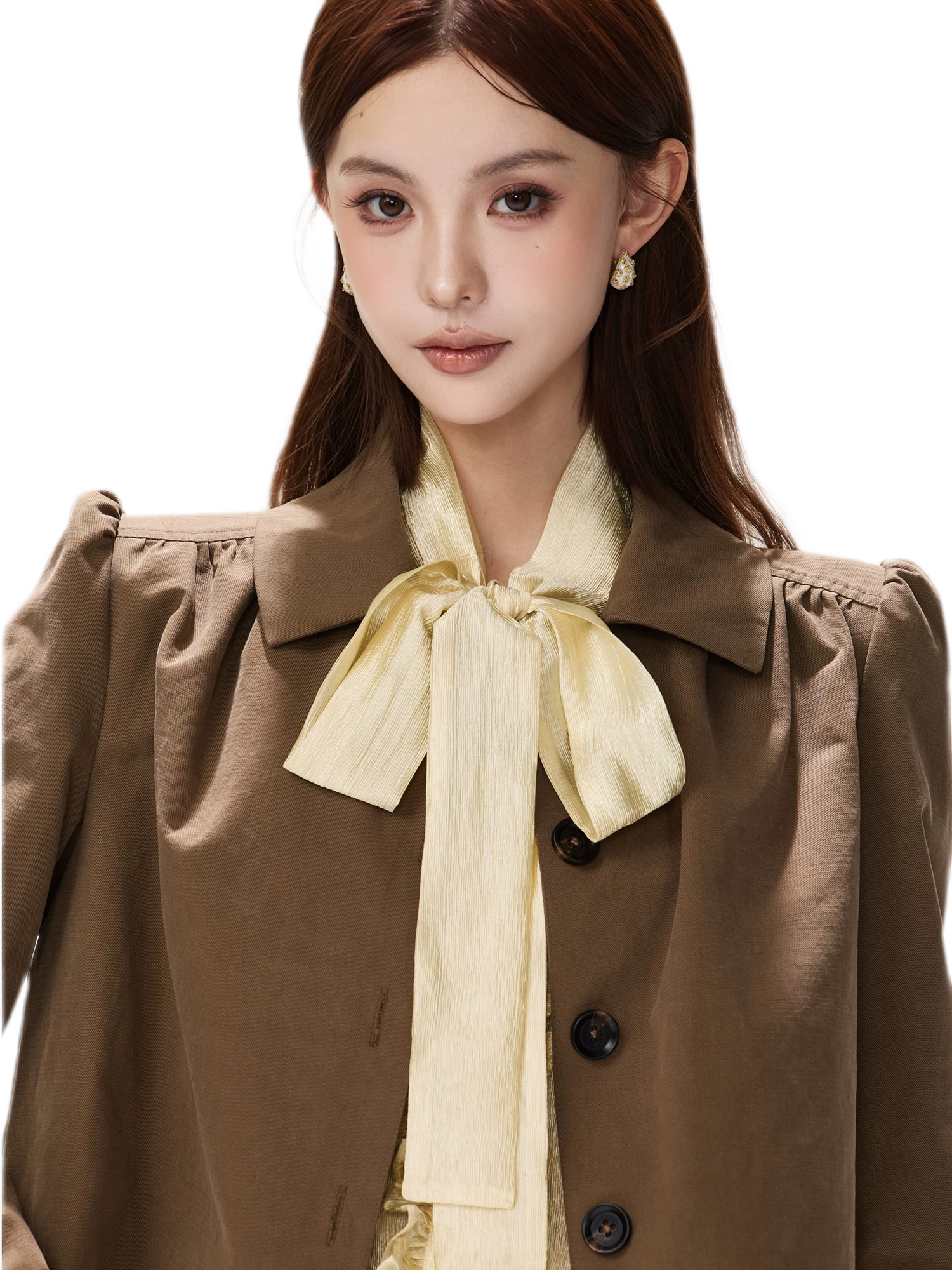 Vintage Puff Sleeve Cropped Jacket