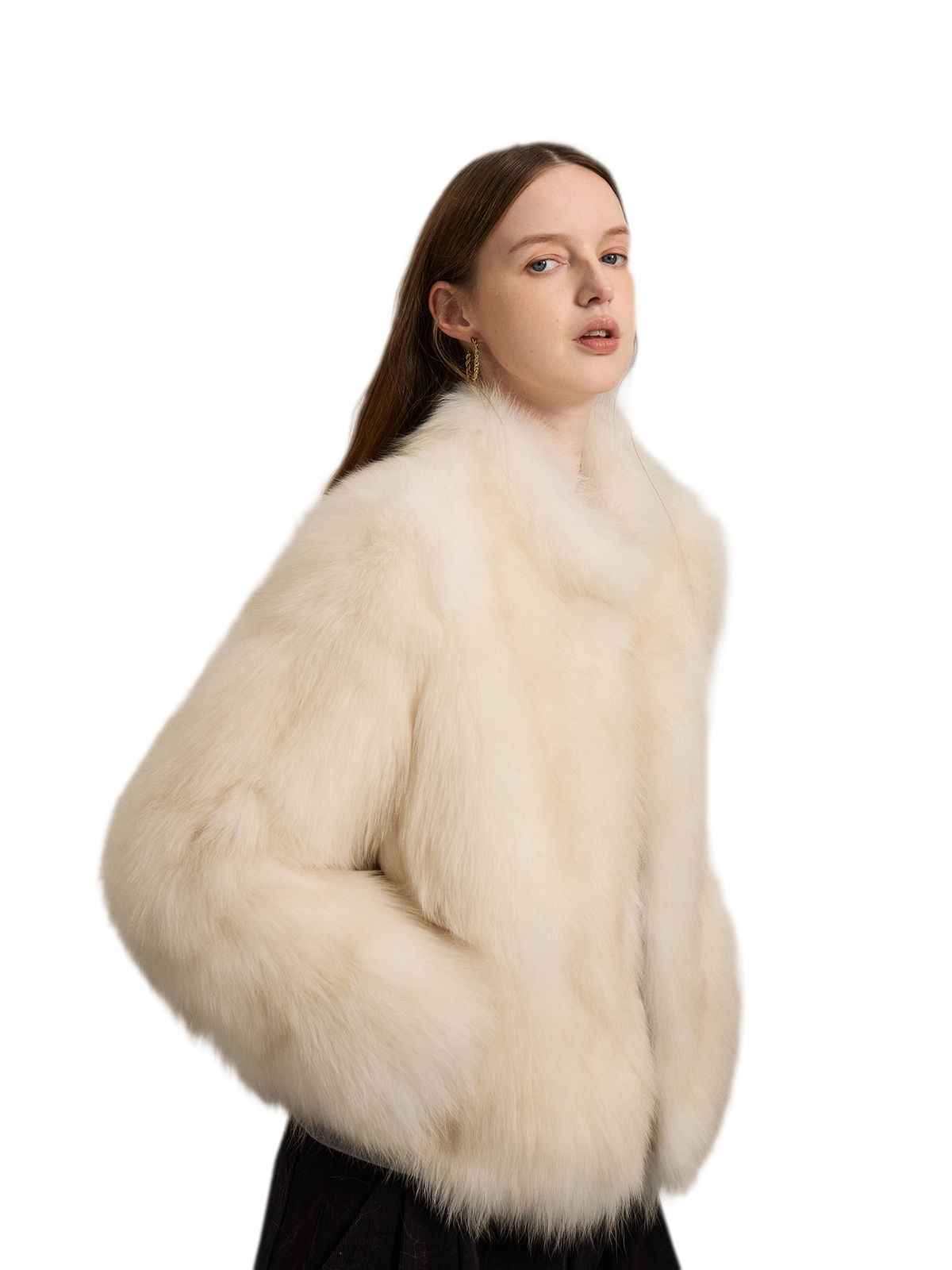 Gradient Fox Fur Jacket