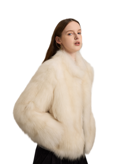 Gradient Fox Fur Jacket