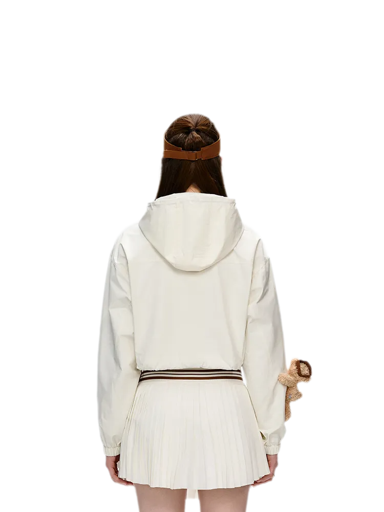 Tennis Cropped Hooded Jacket