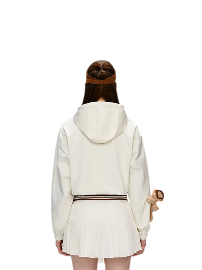 Tennis Cropped Hooded Jacket