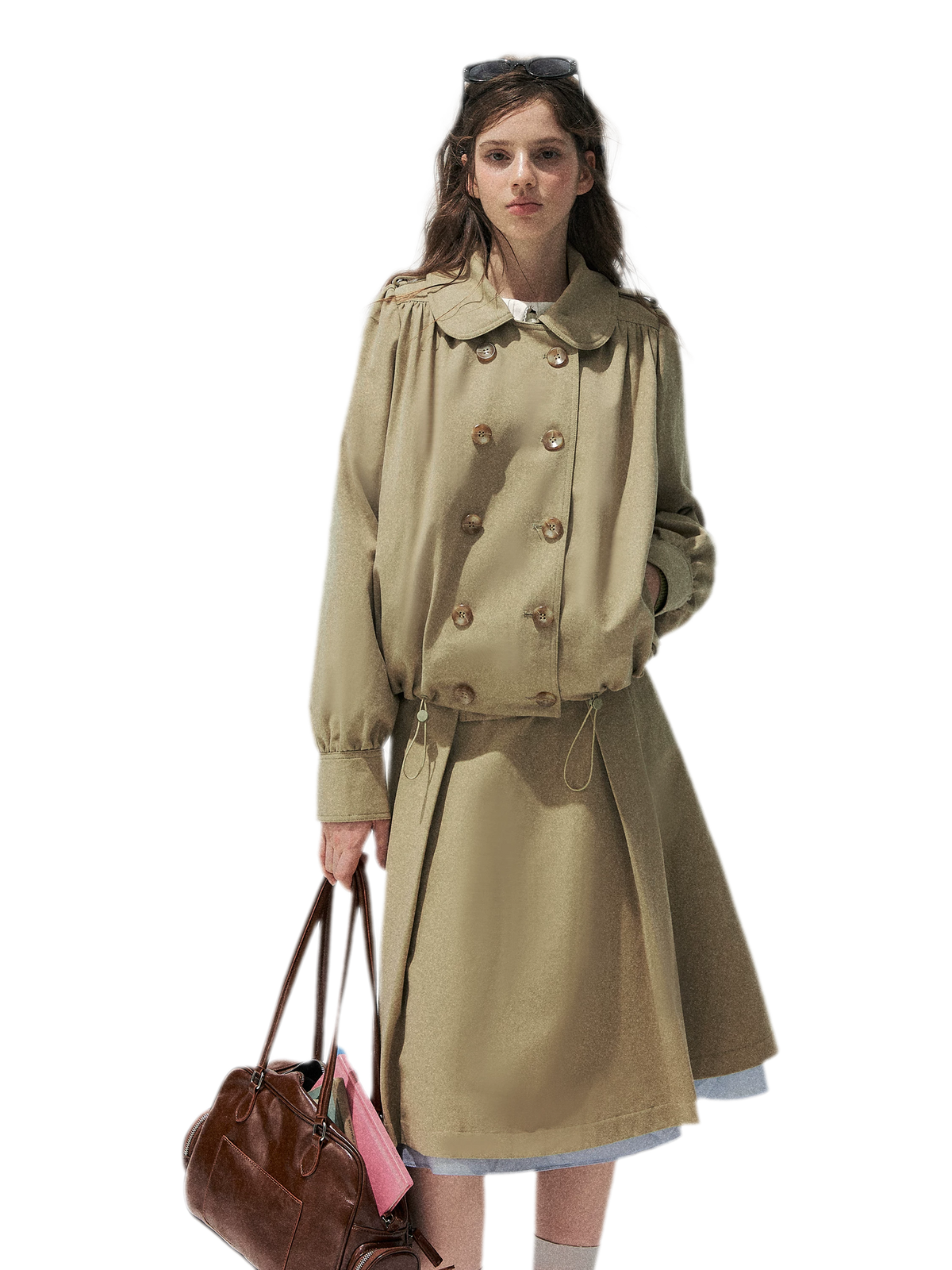 Peter Pan Collar Trench Dress