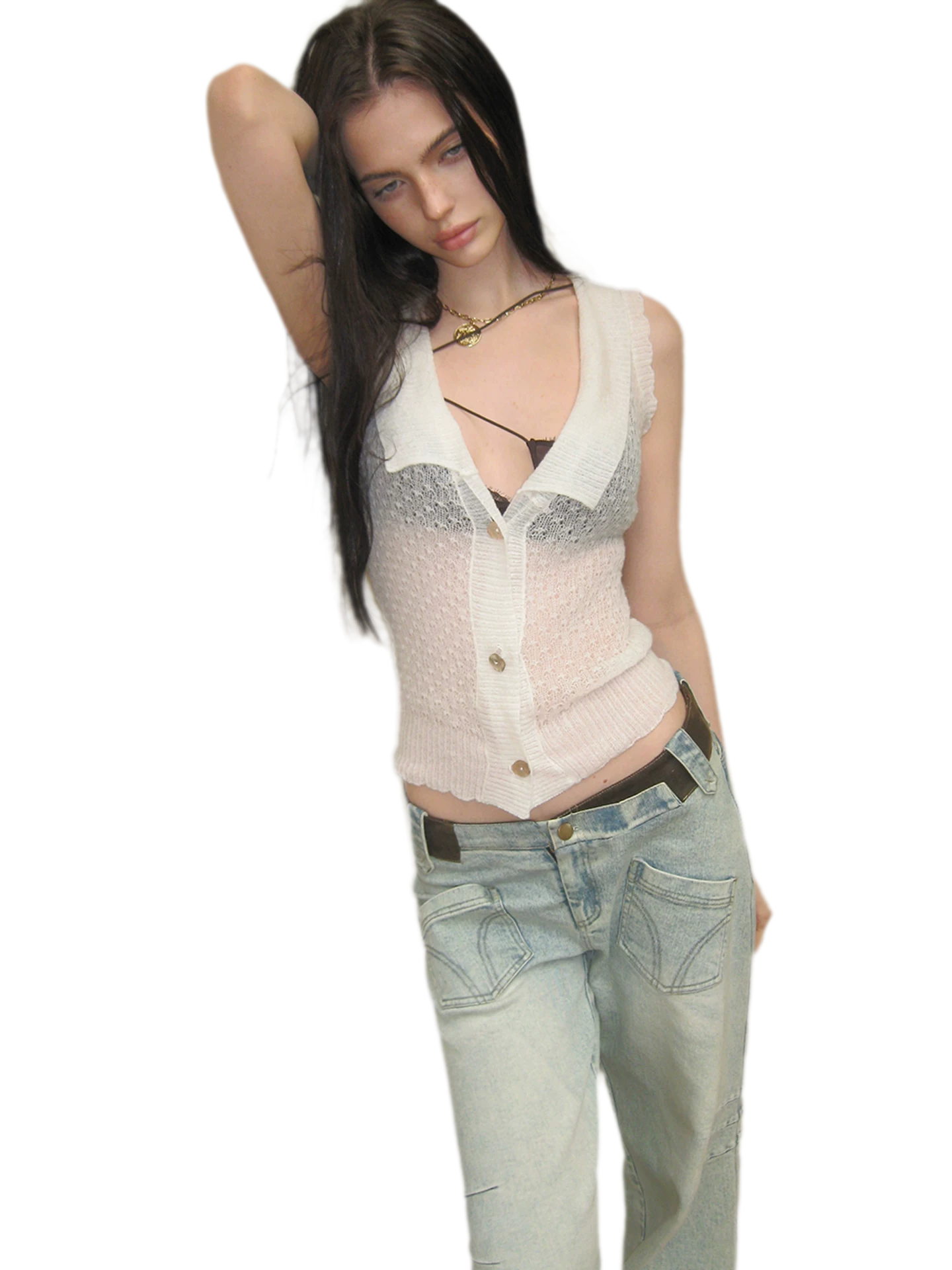Summer Vintage Satin Triangle Cup Lace Camisole