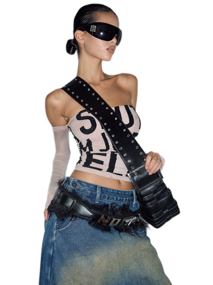Black Waist Fur Belt