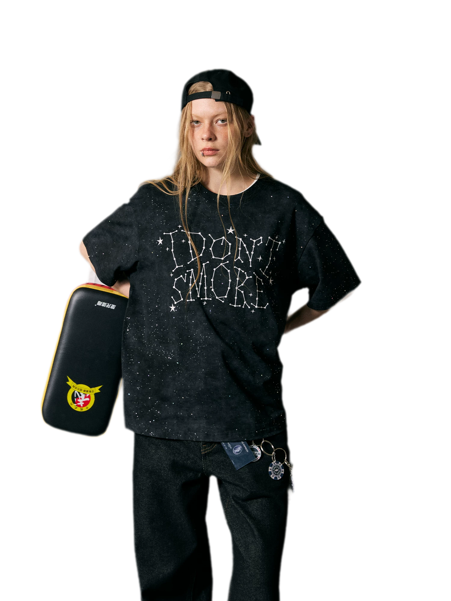 Starry Glitter Oversized T-Shirt