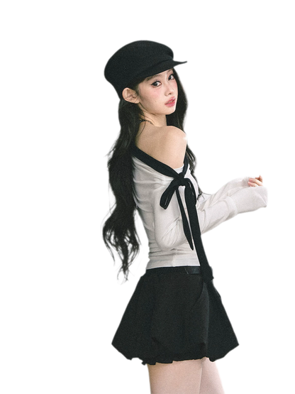 Asymmetrisches gerafftes Crop-T-Shirt