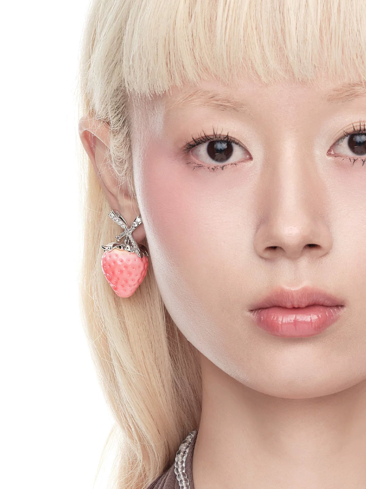 Strawberry Butterfly Statement Earrings