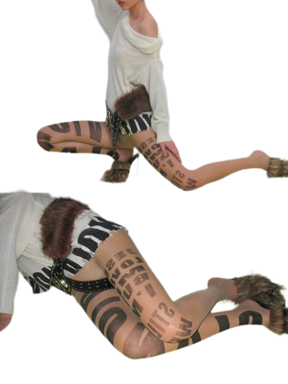 Sheer Letter Tights
