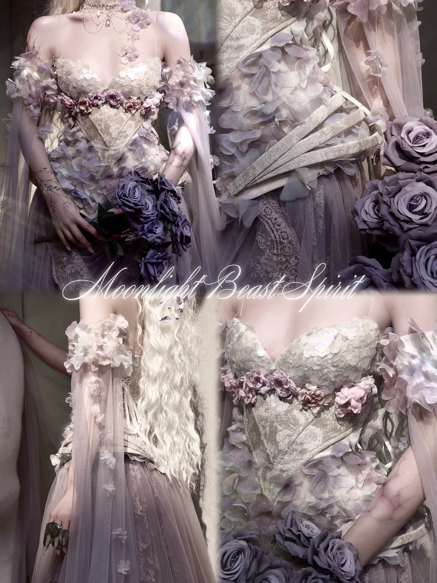 Iridescent Fishbone Corset Top