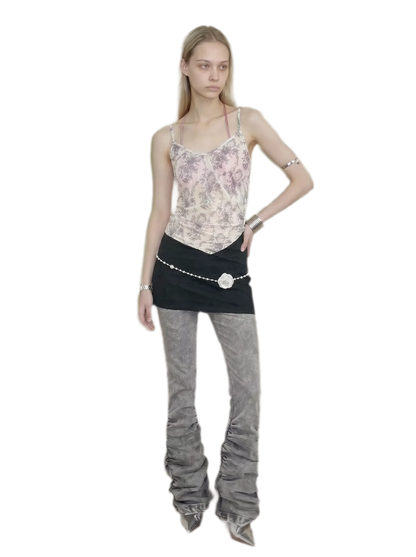 Floral Printed Fitted Camisole Dress