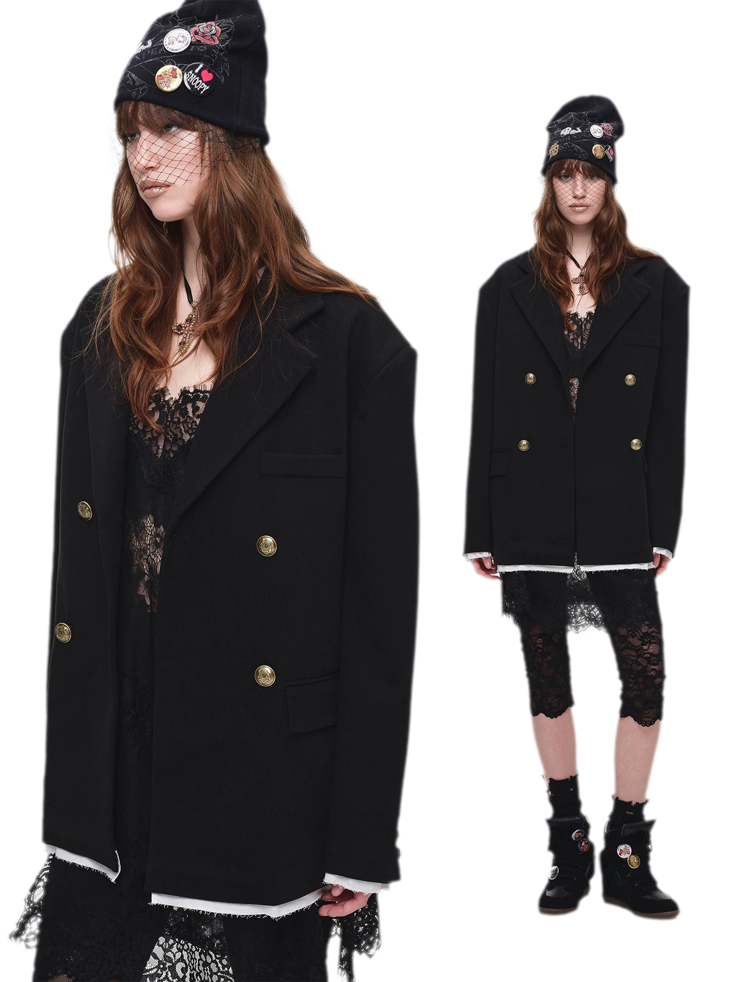Oversized Faux Layer Blazer