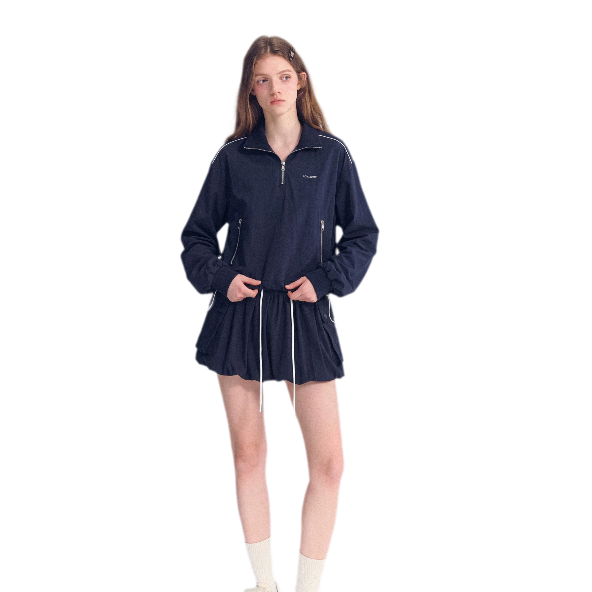Half-Zip Drawstring Jacket
